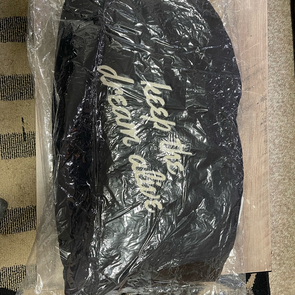 Lug Black Bomber Jacket with Script Design - Picture 4 of 4